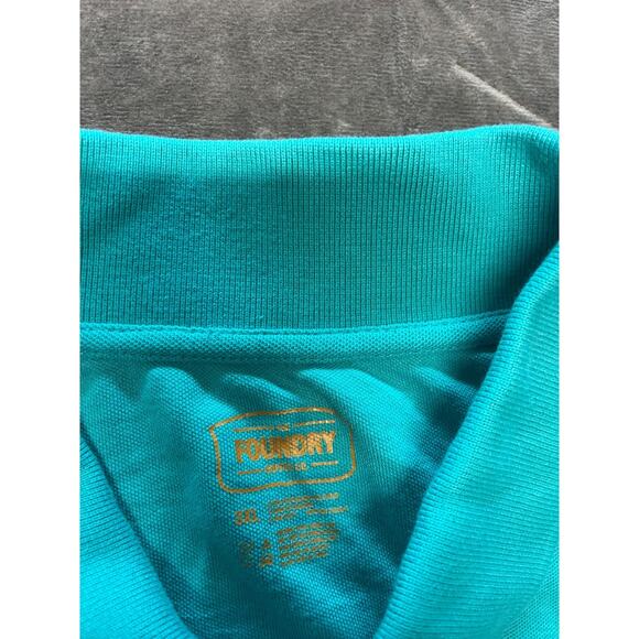 The Foundry Mens Polo Shirt Size 3xl‎ Aqua Teal Short Sleeve - Picture 3 of 5